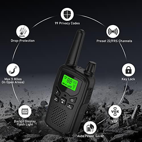 Walkie Talkies, Erelis Long Rang Walkie Talkies Con 22 Canal