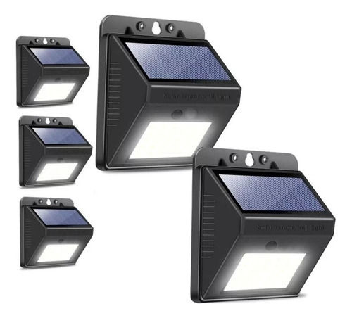 X5 Luz Lámpara De Pared Foco Solar 30 Led Exterior