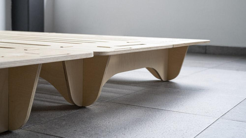 Imagen 4 de 5 de Box De Madera Para Colchón De Espuma Tamaño Matrimonial