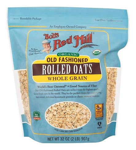 Bob's Red Mill Organic Old Fashioned Rolled Oats 907 G
