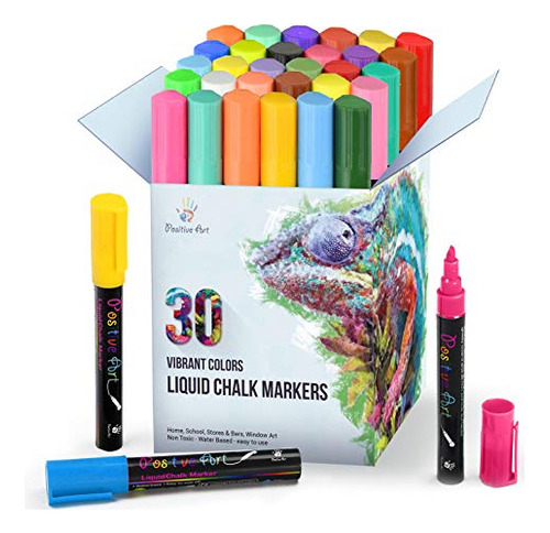 Marcadores De Tiza Líquida 30 Colores Por Arte Positivo: Col