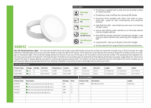 Sensor Transolid Sa9012fralww De 24 V, 1,4 W, 6 Diodos, Pu E