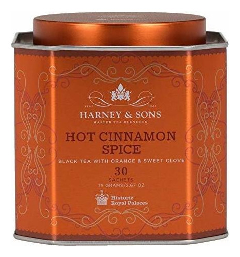 Caja De Tè Harney & Sons Hot Cinnamon Spice Tea Lata - Té 