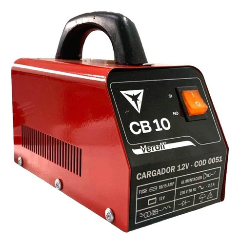 Cargador De Batería Manual Cb10 10 Amp. 12 Volts Ind. Arg.