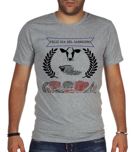 Remera De Hombre Frase Feliz Dia Del Carnicero Butcher