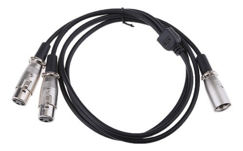 Dual 3-pin Xlr Hembra A Xlr Macho Convertidor Para