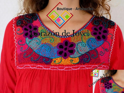 Blusones Bordados En Nudos Y Flores Rococo Mexicanas | Envío gratis