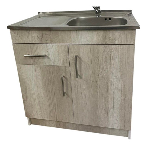 Lavaplatos Con Mueble 80x50 Mdf Sec. Izquierdo Crema