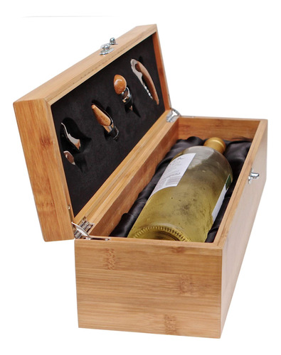 Juego De Caja De Vino De Madera Case Elegance | Estuche De R