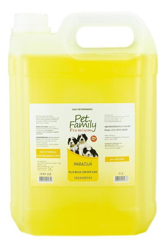 Shampoo Eliminador De Odores Para Cães E Gatos Maracujá 5l