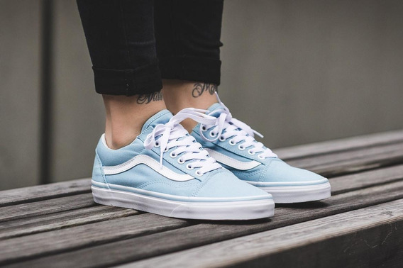 tenis vans azul bebe