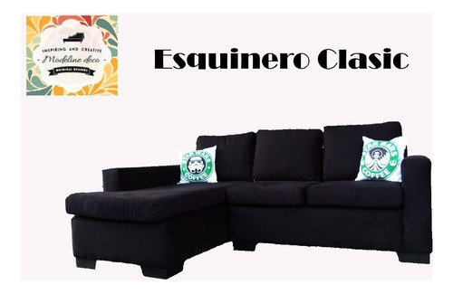 Esquinero Clasic 2,10x1,70x0,90 Tela A Eleccion Patas Madera