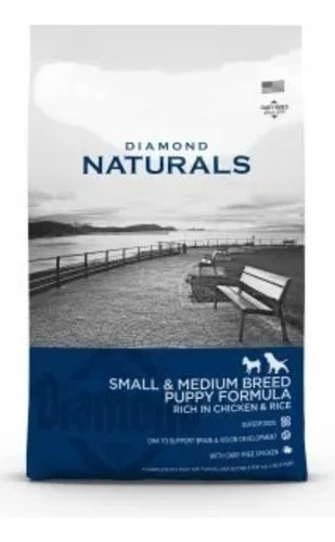 Diamond Naturals Dog Puppy Small Medium Breed Chicken Rice 7.5Kg