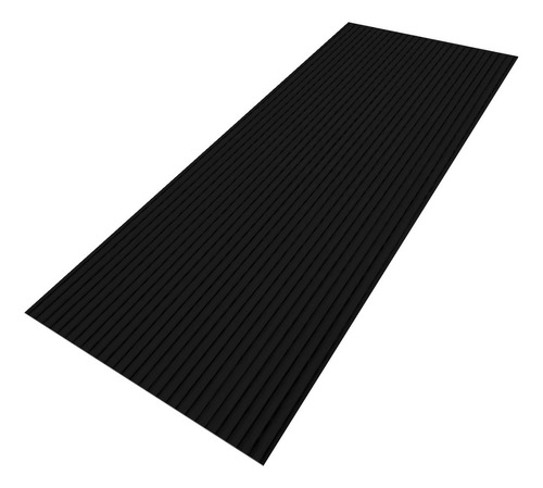 Passadeira Emborrachada Tapete Antiderrapante 5mt X 45cm Comprimento 5 M Cor Preto Desenho Do Tecido Liso Largura 45 Cm