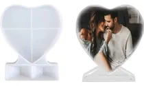 Comprar Molde Silicona Portaretrato Corazón Para Resina Chico