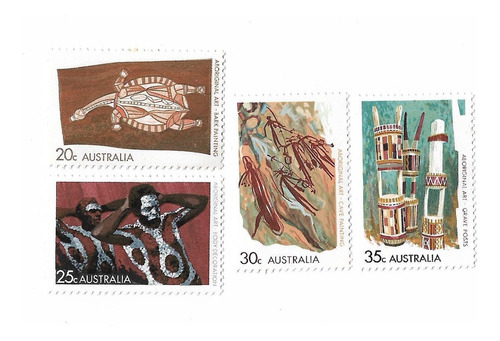 Australia 1971 Arte Aborigen Serie 4v Mint Completa 443/46