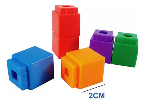 Cubos Conectores Matemática 100 Unidades Método Singapur