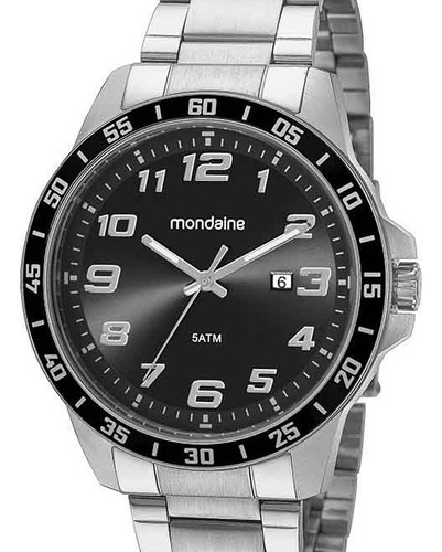 Relógio Mondaine Calendário Masculino Cx 46mm 99589g0mvna4