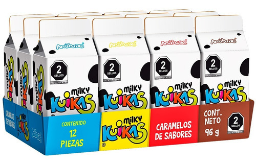 Caramelos Kuikas Anahuac 12 Jugos Diferentes Sabores Bolitas Diferentes Sabores Milky Kuikas