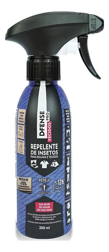 Repelente D-fense Pro Tecido 250ml 12h - Haxea