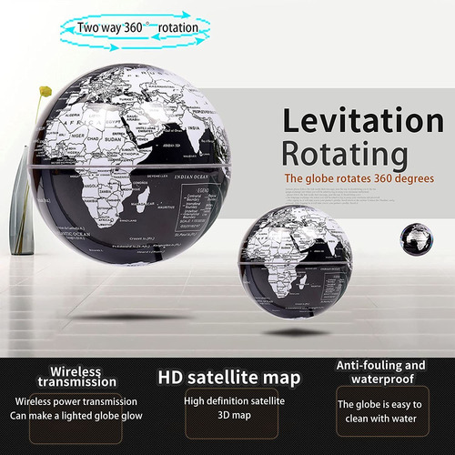 Globo Terráqueo Kaimc, Levitación Magnética, Con Luces