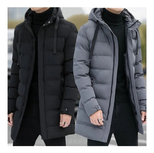 Chaqueta Térmica Informal Para Hombre Con Gorro Ligero De