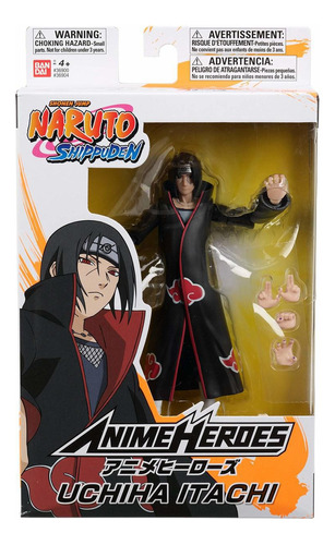 Boneco Itachi Uchiha Anime Heroes Bandai 14 Cm - Fun F0051