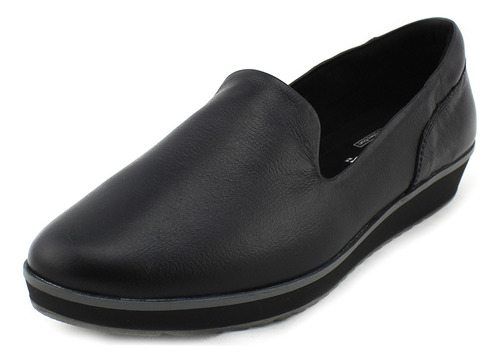 Zapato Mujer Vicenza 4428 Mocasin Casual Ligero Piel Negro