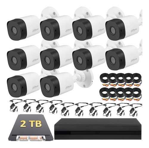 Kit Cctv 10 Cámaras 4 Mp Dahua 2 Tb