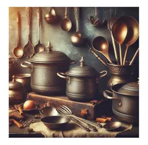 Comprar Vinilo 20x20cm Cucharas Y Cucharones Ollas Y Tapas C1