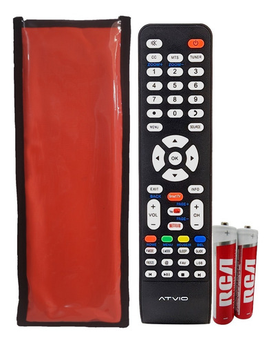 Control Remoto Atvio Smart Tv Atv32sm Serie Lk + Funda Pila