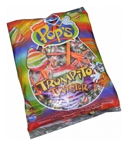 Imagen 1 de 1 de Chupetines Arcor Mr Pop Twister  X 50 U - Lollipop