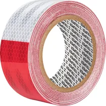 Comprar Cinta Reflectiva Blanca Y Roja 5cm Vehiculos Camiones Truper
