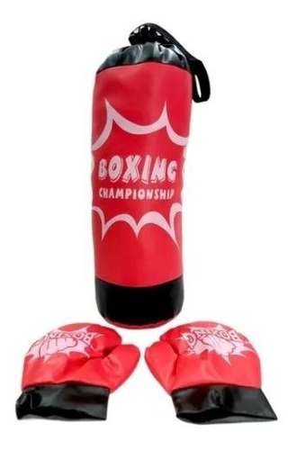 Saco De Boxeo + Guantes Para Niños Juguete Juego