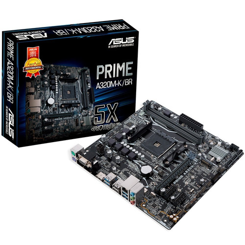 Placa Mãe Asus Amd Ryzen A320m-k/br Suporta Ryzen 2000 + Nfe