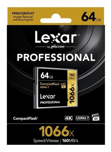 Memoria Camara Compact Flash Lexar 1066x 64gb Udma 7