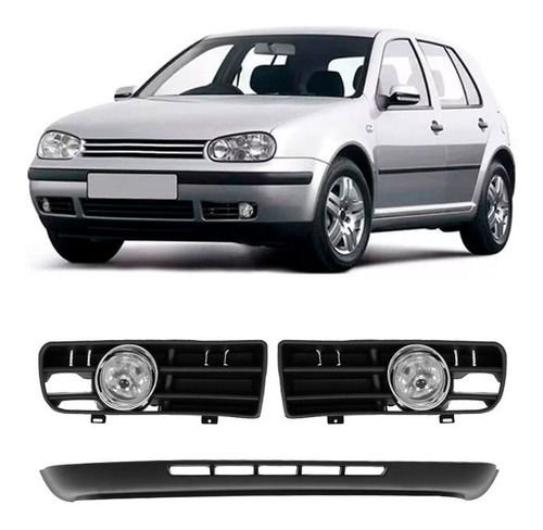 Kit Farol Milha Golf 1999 2000 A 2006 + Spoiler Parachoque