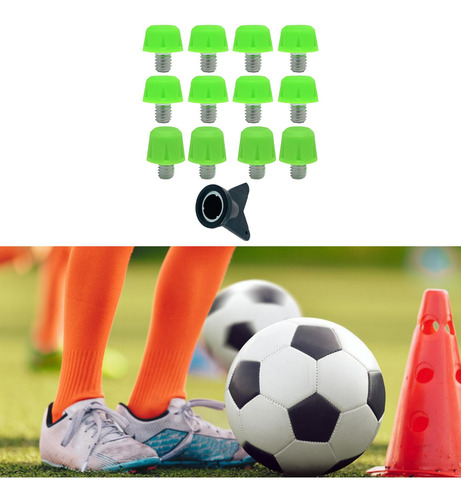 12x Pinos De Chuteira De Futebol Substituição Spikes Verde