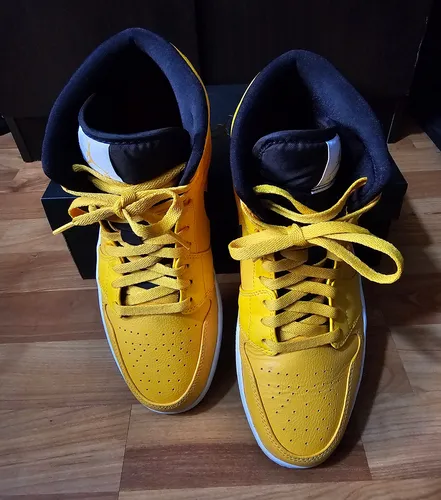 comprar Tenis Nike Jordan 1 Mid Yellow Gold Originales, Talla 28.5