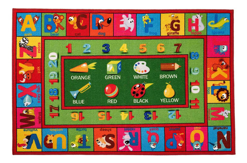 Colección Abc Fun Kids Rugs  Numbers And Animal Educ