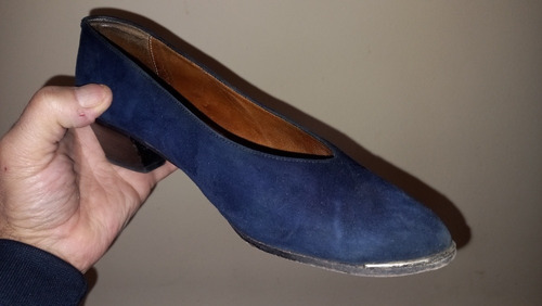  Zapatos Mujer Nobuck Azules Talle 38