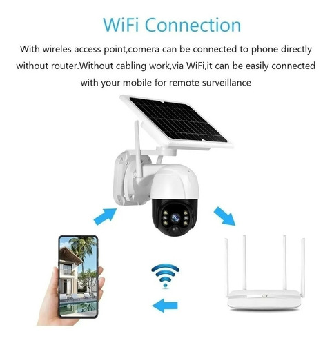 Imagen 5 de 8 de Cámara Ip Solar Seguridad Wifi Exterior Hd 1080p