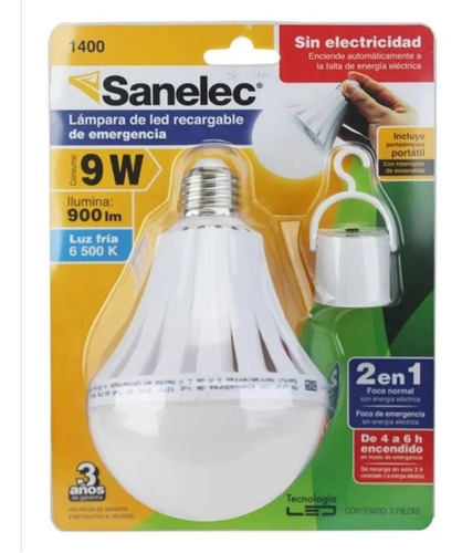 Foco De Emergencia 9w Luz Blanca 900 Lumen 40 Pz Mayoreo