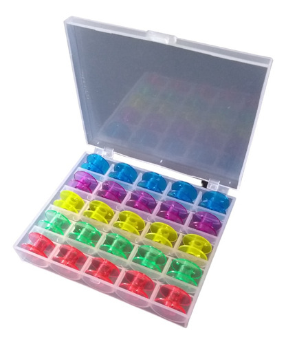 Caja Con 25 Bobinas Altas De Colores