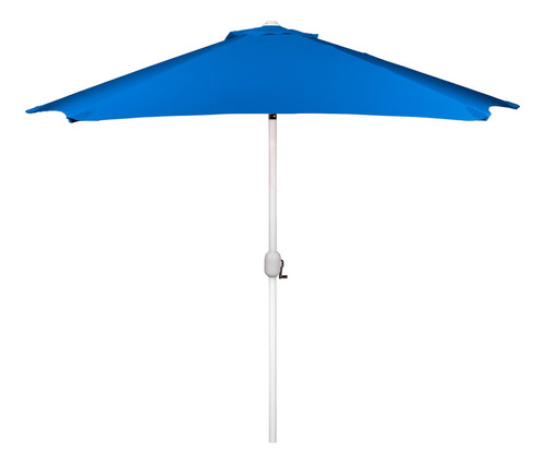 Sombrilla De Jardín 2.1 M Diámetro Paraguas Azul Liso
