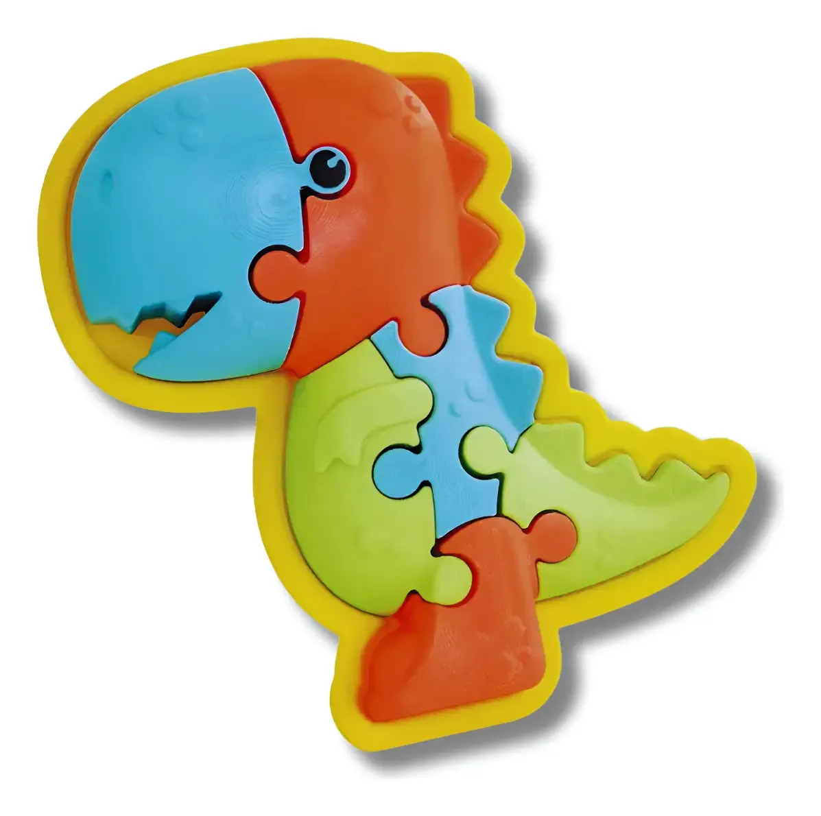 Quebra-cabeça 3D Usual Brinquedos Quebra cabeça Dinossauro de 7 peças