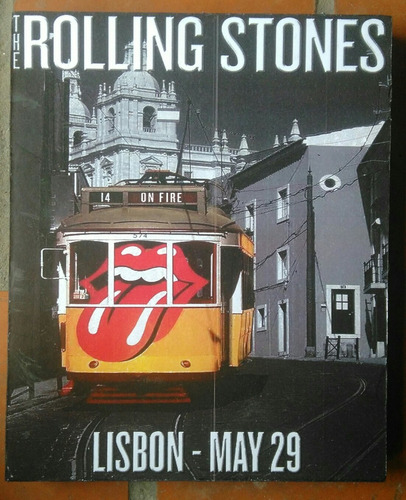 Rolling Stones Cuadro En Vivo Lisboa Mural Grande Regalado
