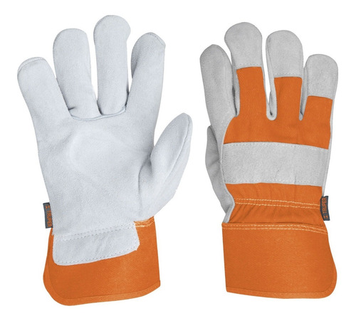 Guantes Carnaza Y Loneta Uso Gral Grande Truper 14245