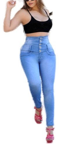Jeans De Mezclilla De Talla Grande Con Temperamento Sexy Y M