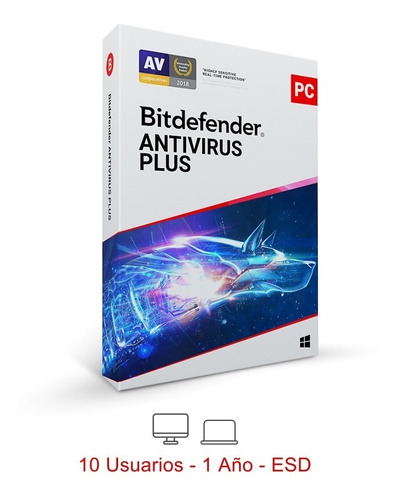 Bitdefender Antivirus Plus 10 Usuarios, 1 Año